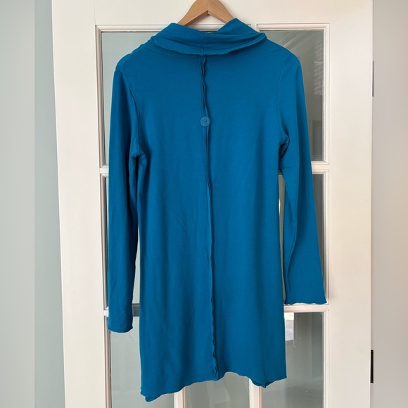 Boutique Teal Long Sleeve Button-Down Tunic Dress size Small - Picture 2 of 5